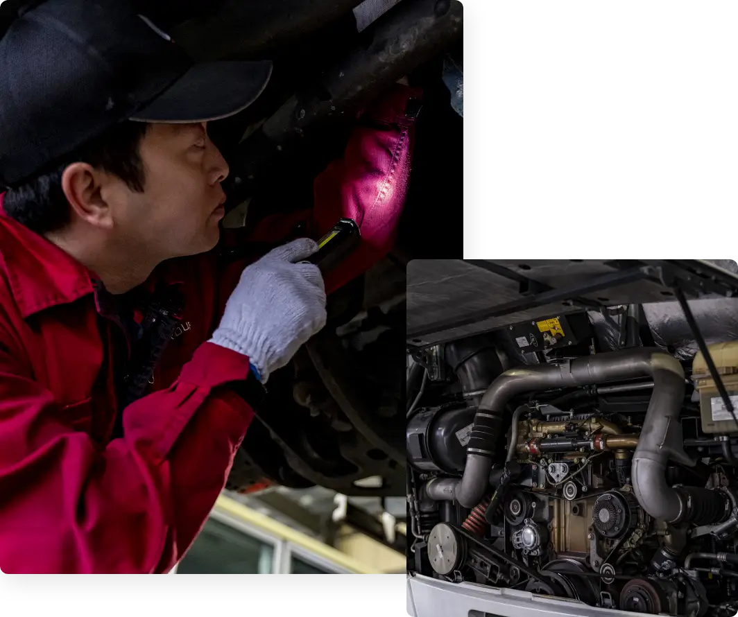 車検・検査の作業風景