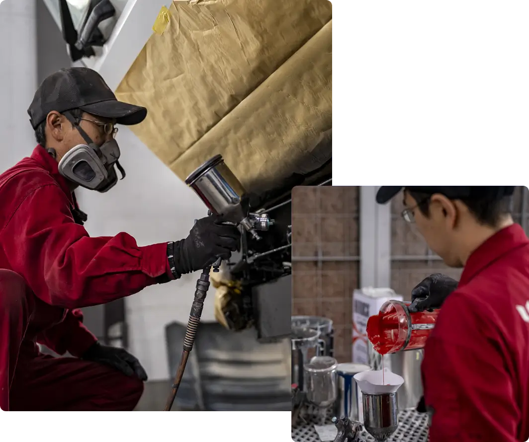 塗装関連の作業風景